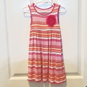 Design History Pink Stripe Tank Shirring Front Dress Toddler Girls Size 2T